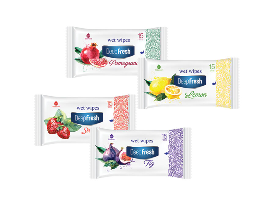 Fruit Collection Pocket Wipes (Pack of 4)